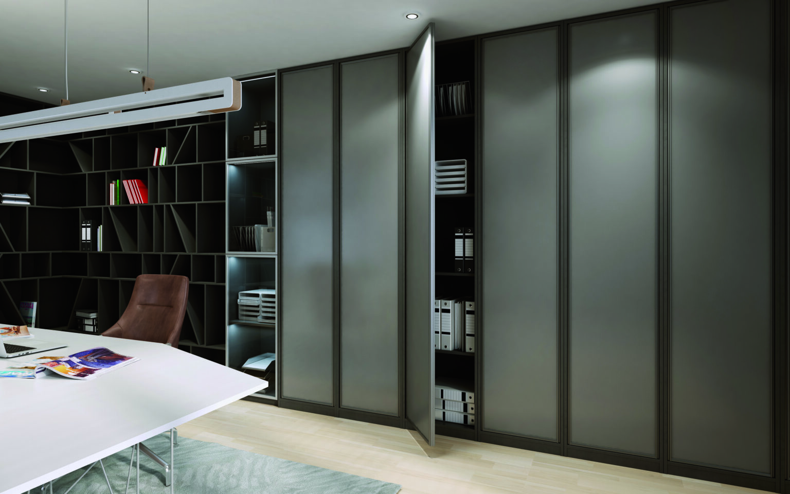 How to Create a Home Office That Still Feels Like Home 2 Fitted wardrobe and home office storage by Komandor Scotland.
